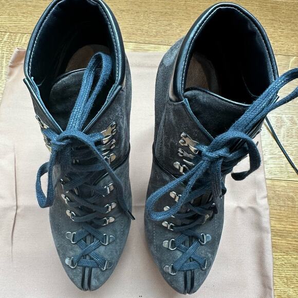 Seen on Beyonce Alaïa Grey Suede Platform Hiker Boots size EU 38 - Picture 14 of 16